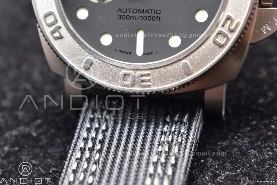 Submersible FastDry Horn PAM984 1:1 Edition Clone P.9010 Mike 996 Best Strap VSF on Nylon Black Dial Black 0124
